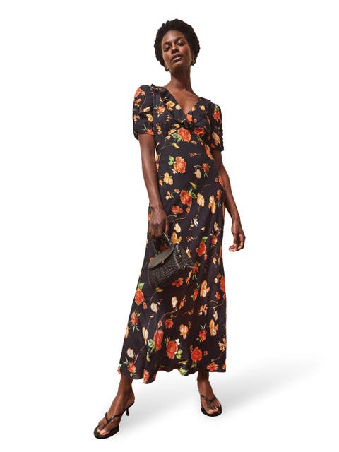 Floral Print Tie Back Dress