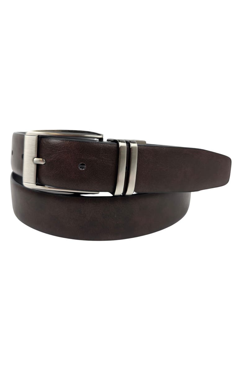 Vince Camuto Reversible Metal Keeper Leather Belt, Alternate, color, Black/ Dark Brown