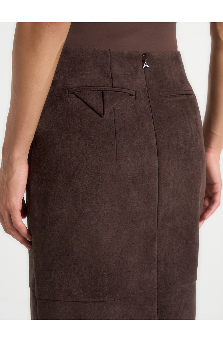 Manière De Voir Celie Suede Maxi Skirt, Alternate, color, Brown