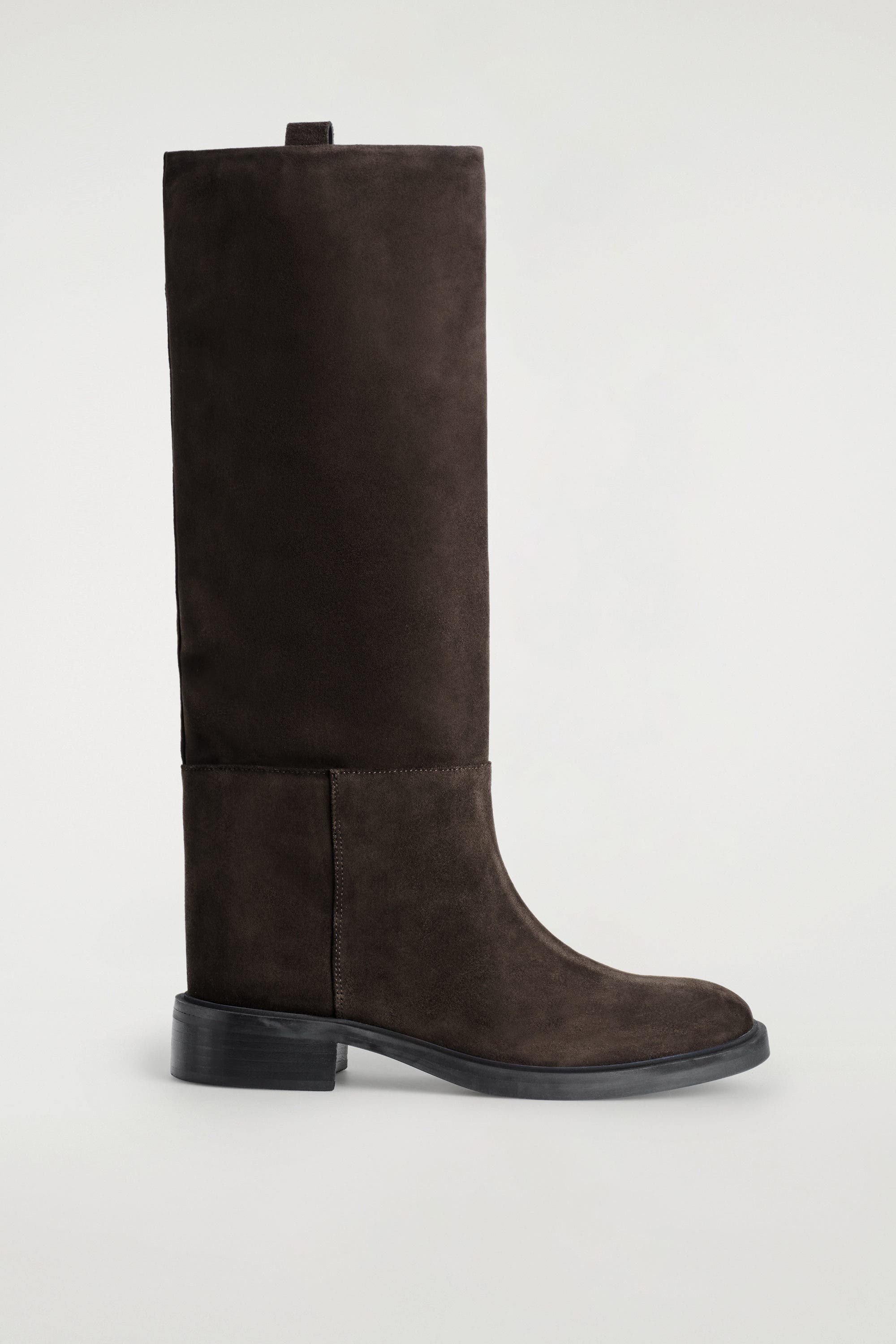 Suede Riding Boots, Main, color, BROWN