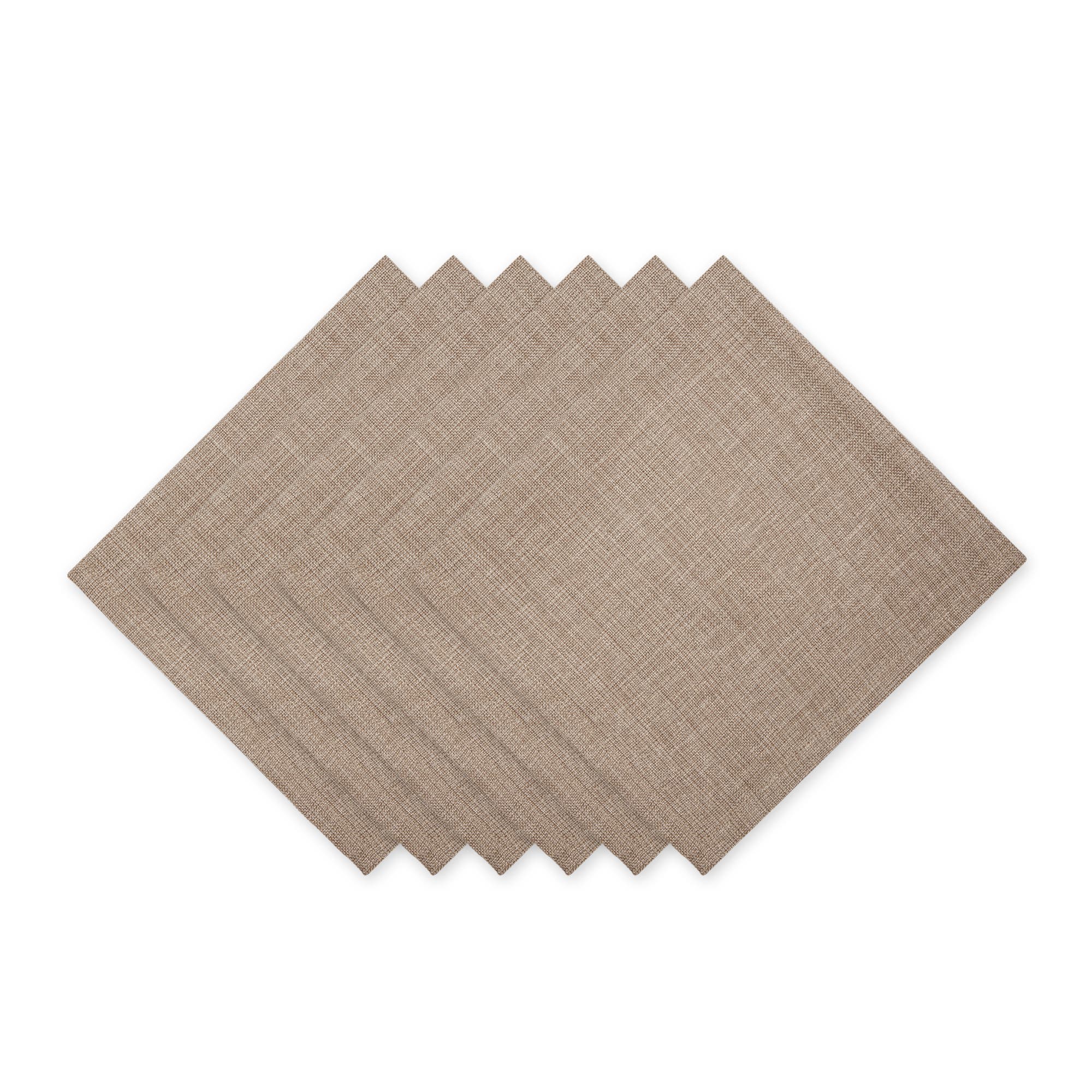 Dii Variegated Cotton Napkin Set/6 In Brown