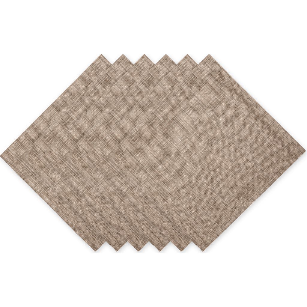 Dii Variegated Cotton Napkin Set/6 In Brown