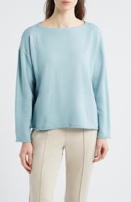 Eileen Fisher Bateau Neck Boxy Top