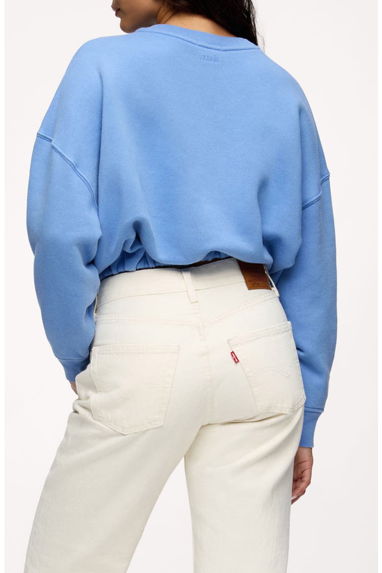 Cinch Waist Fleece Sweatshirt, Alternate, color, HARBOR