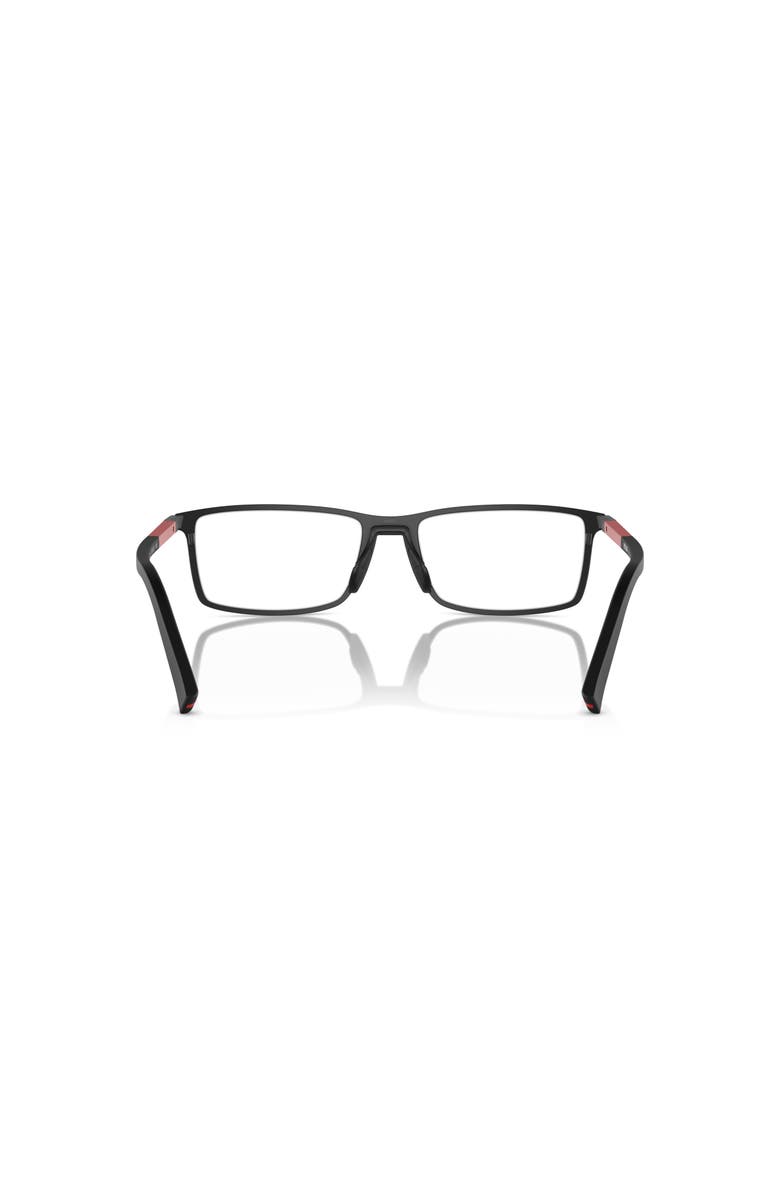Prada Linea Rossa 53mm Rectangle optical glasses, Alternate, color, Black