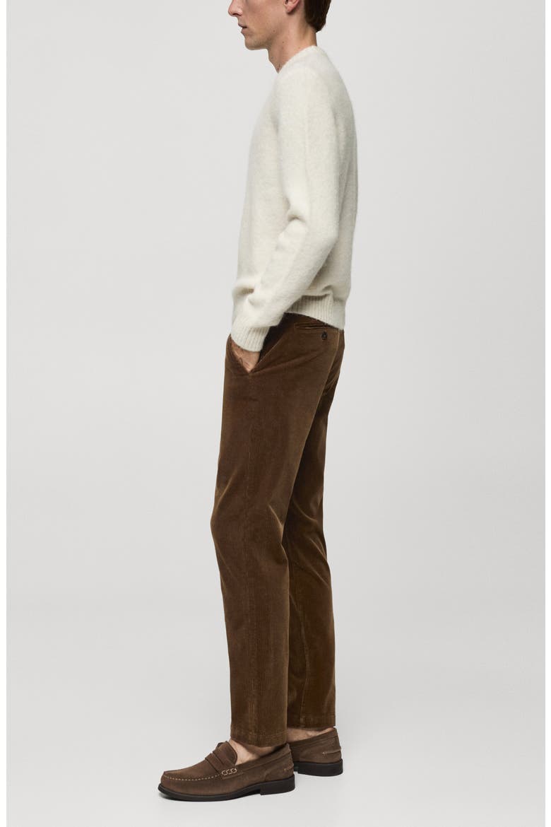 Slim Fit Straight Leg Corduroy Pants, Alternate, color, MEDIUM BROWN