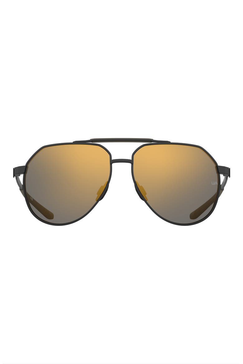 Honcho 60mm Aviator Sunglasses, Main, color, MATTE BLACK GREEN