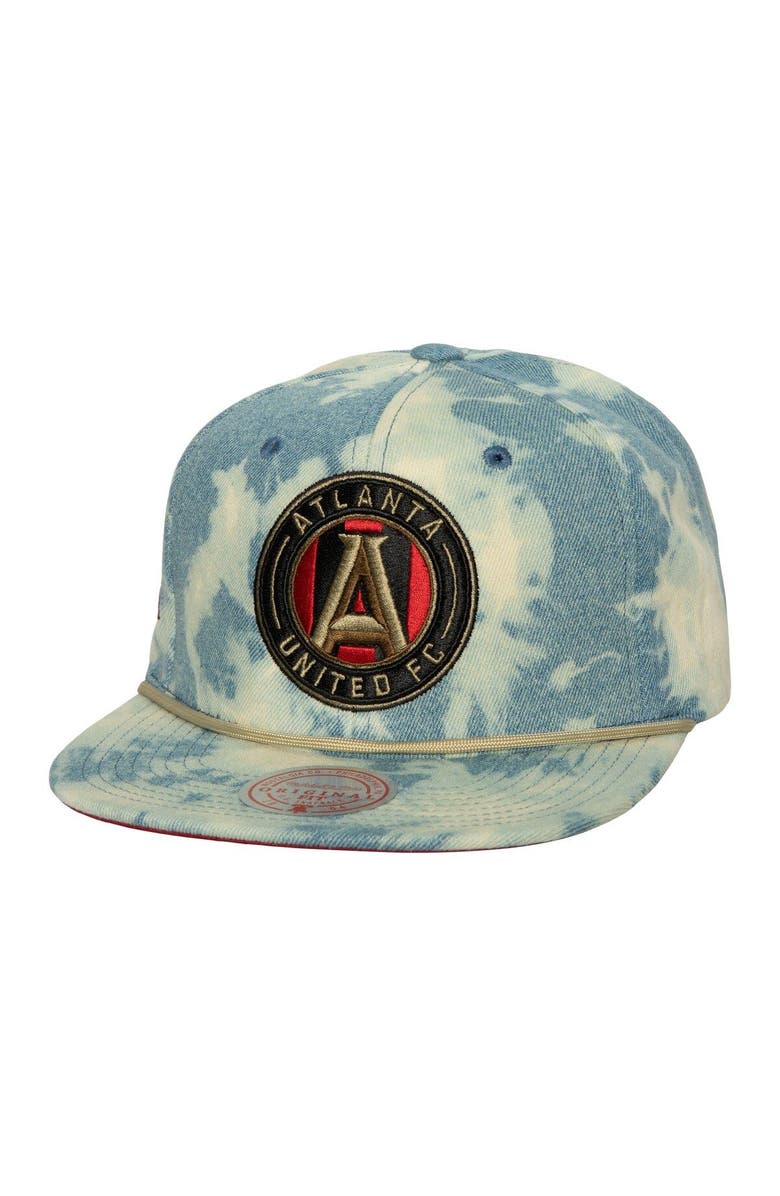 Mitchell & Ness Men's Mitchell & Ness Blue Atlanta United FC Acid Wash Snapback Hat, Main, color,