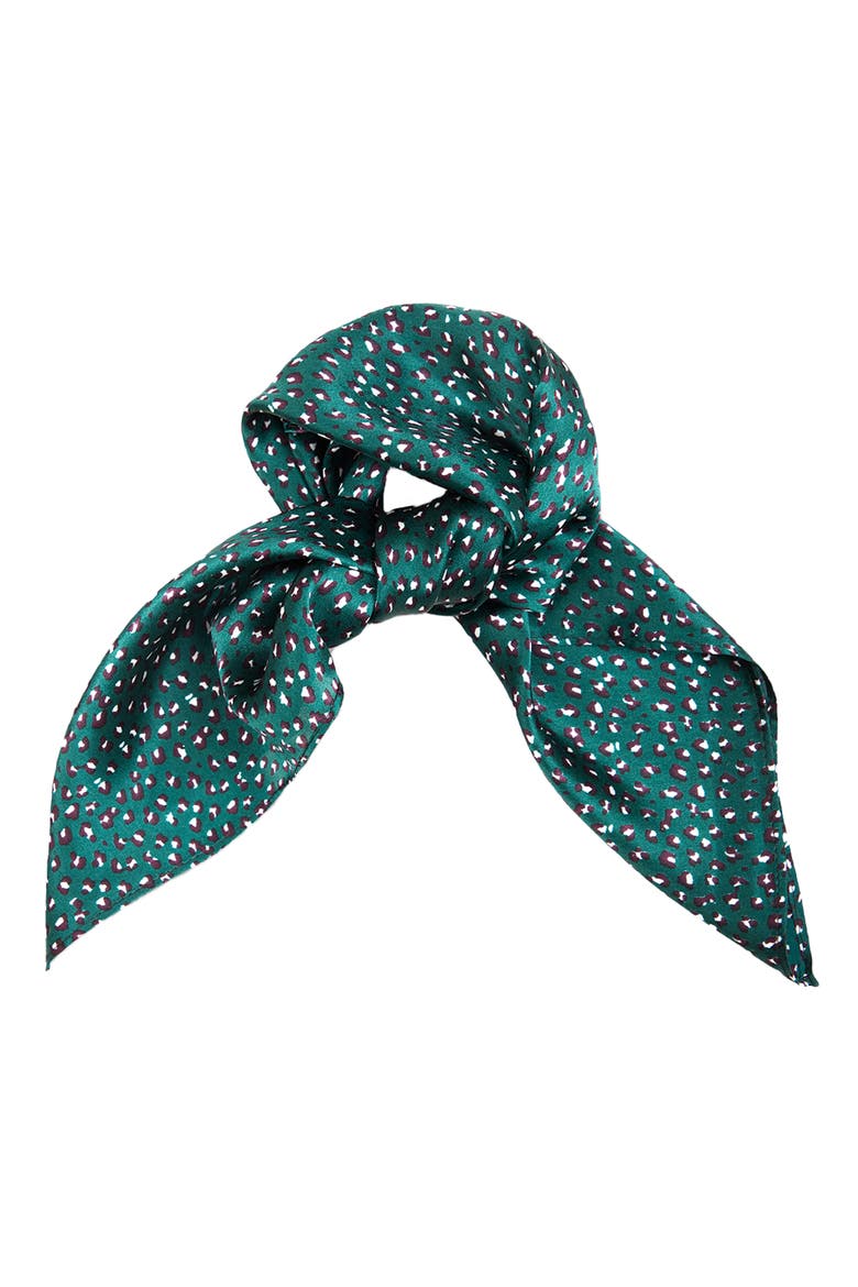 Speckled Silk Scarf, Alternate, color, GREEN