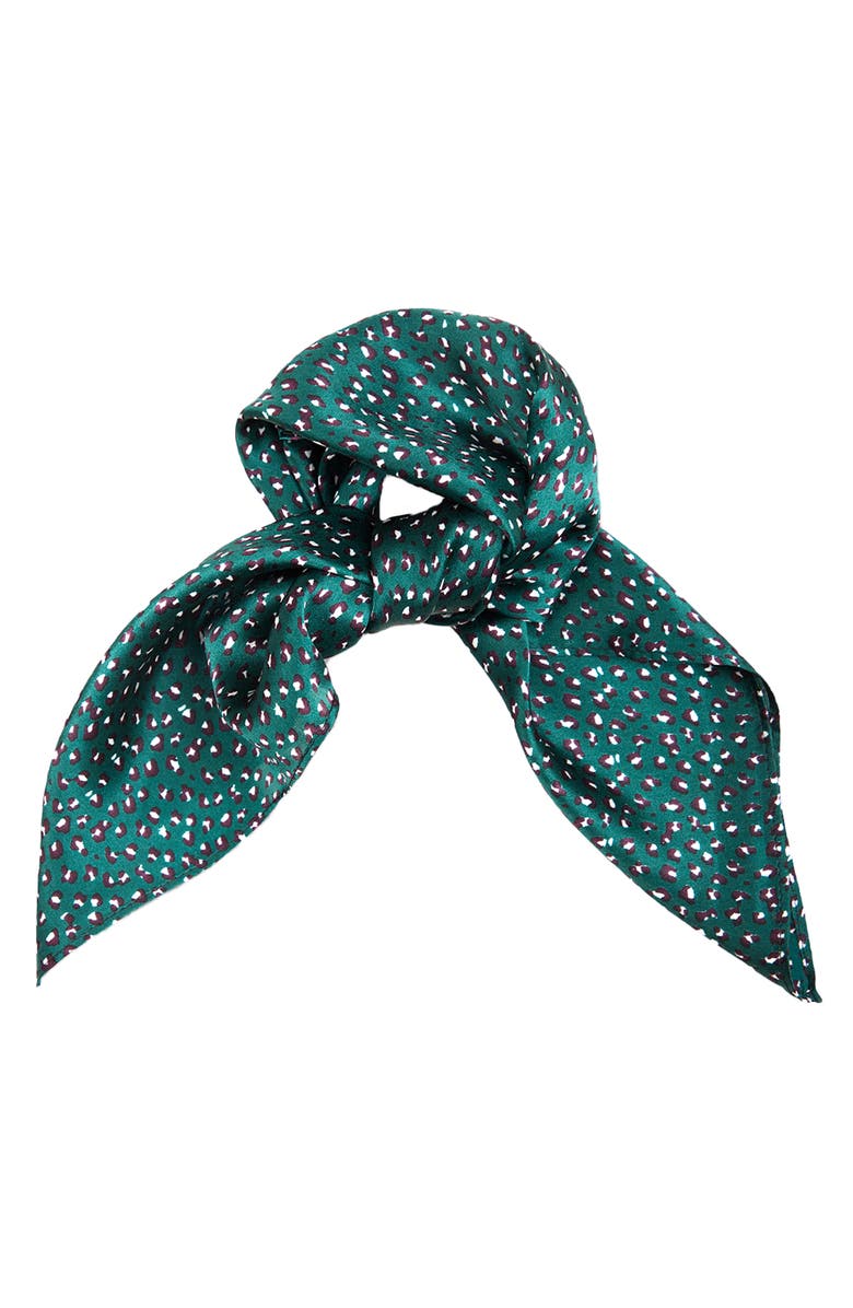 SAACHI Speckled Silk Scarf, Alternate, color, Green