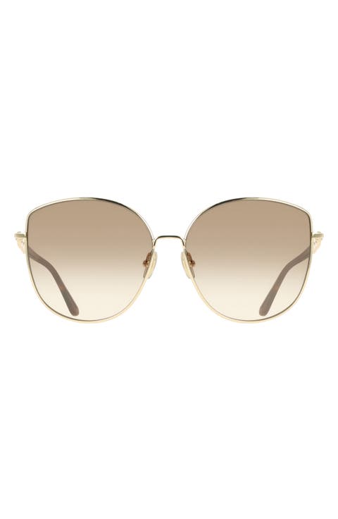 60mm Gradient Round Sunglasses