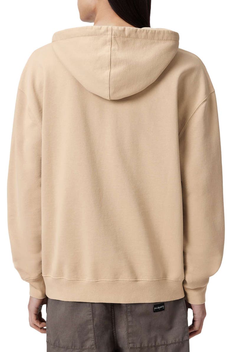 AllSaints Xander Cotton Hoodie, Alternate, color, Sunset Brown