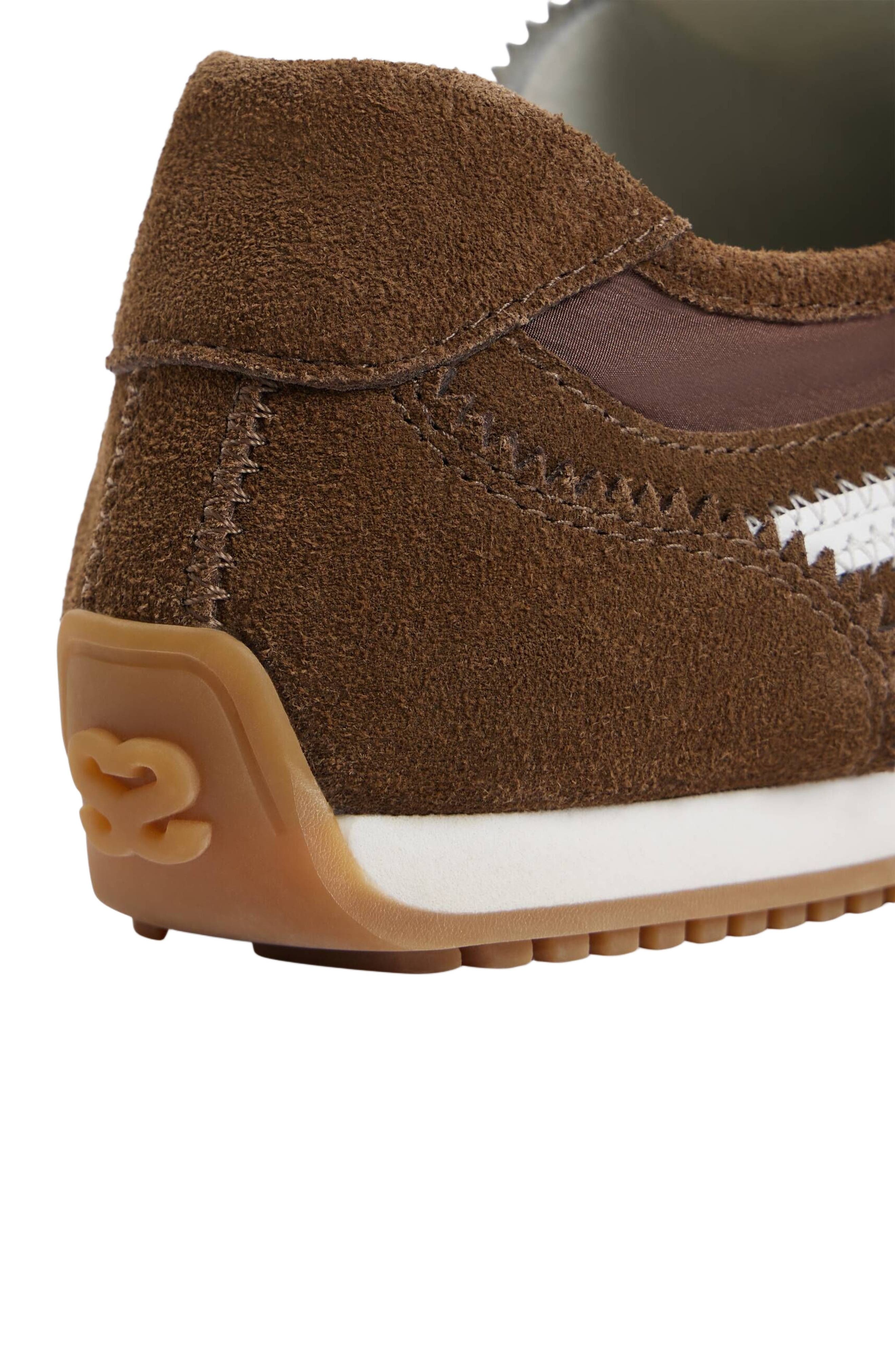 SANDRO Light Wave sneakers in suede leather, Alternate, color, Brown