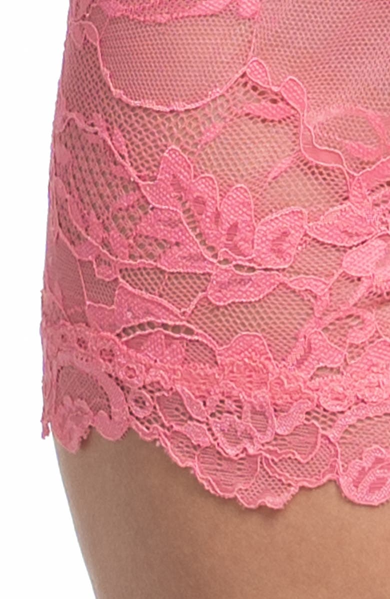 In Bloom by Jonquil Leliani Lace Short Set, Alternate, color, Coral