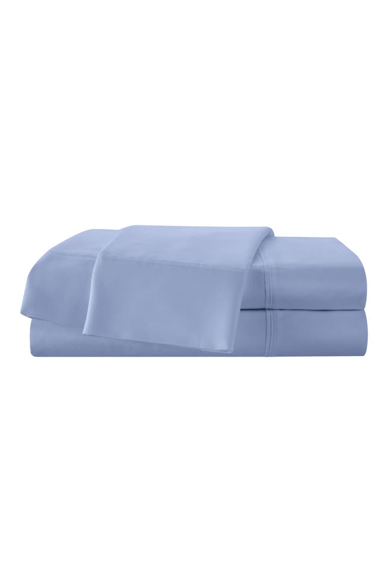 Solid 400 Thread Count Cotton Sateen Sheet Set, Main, color, BLUE