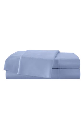 Martex Solid 400 Thread Count Cotton Sateen Sheet Set In Blue