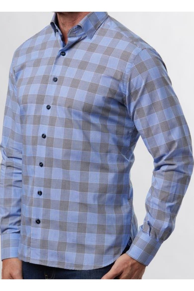 Sharkfin Tailored Fit Button Down Shirt, Alternate, color, Blue