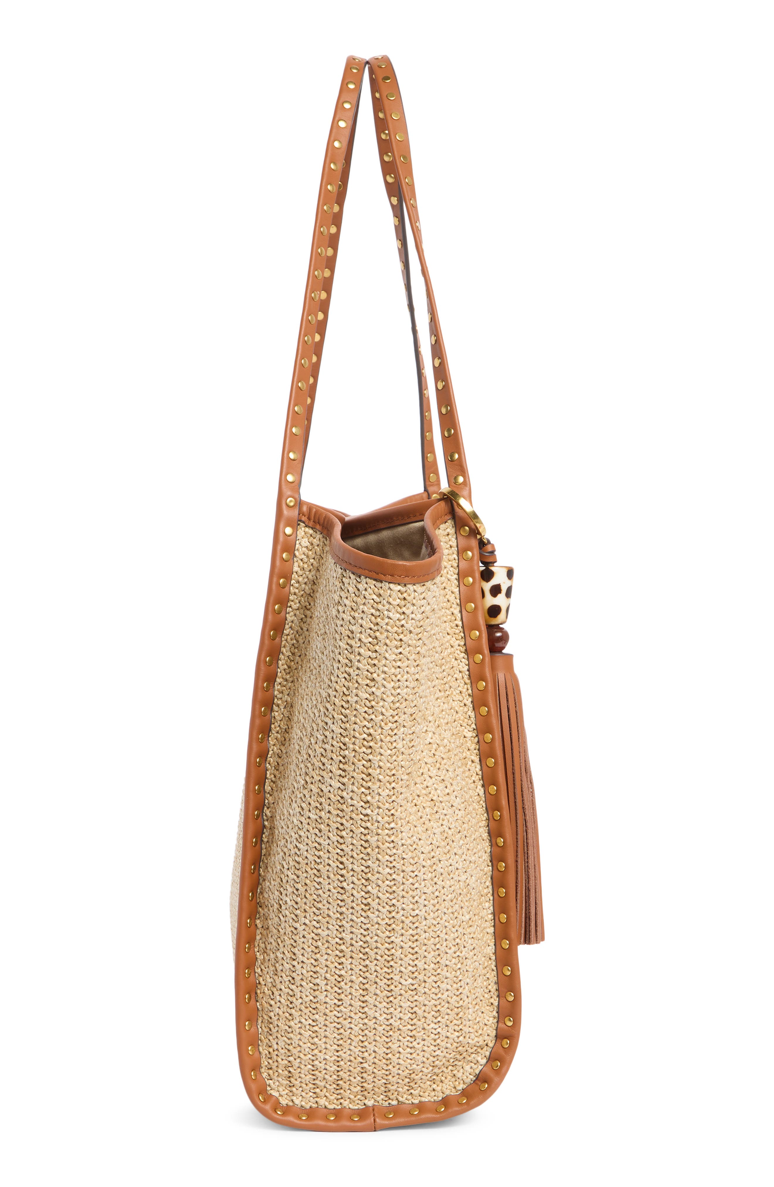 Dylan Raffia Tote Bag, Alternate, color, NATURAL