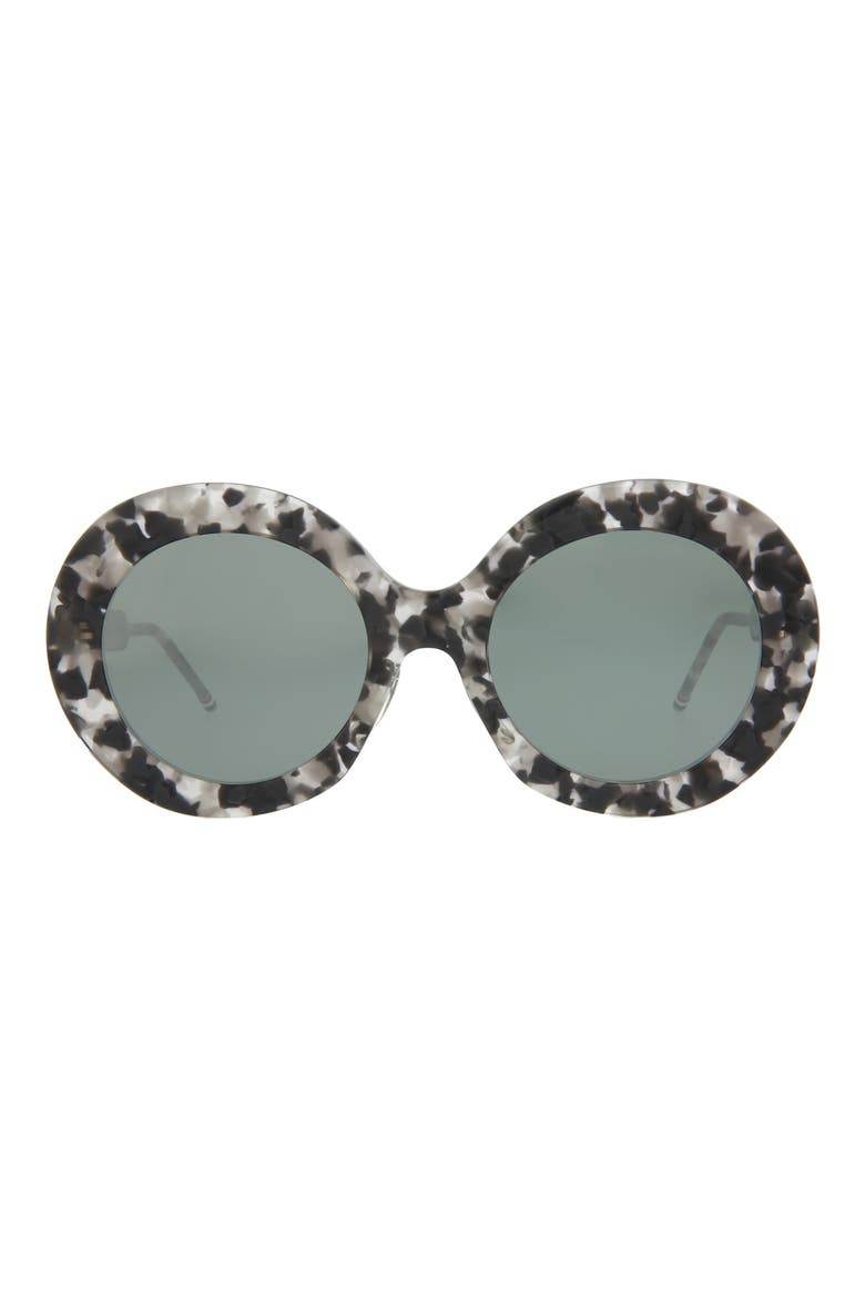 52mm Novelty Round Sunglasses, Main, color, GREY TORTOISE