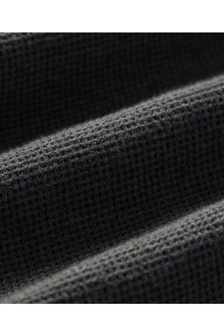 Organic Cotton Luxe Waffle Henley, Alternate, color, Dark Charcoal Heather