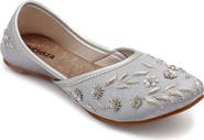 FUCHSIA Amira Silver Embroidery Flat