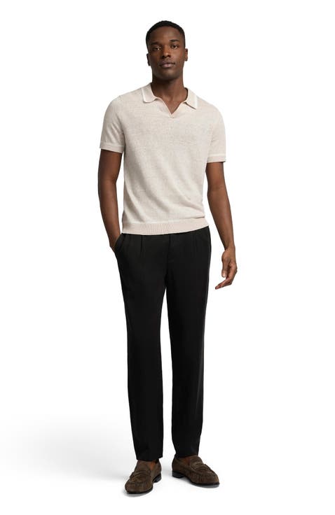 Pleated Lyocell Trousers