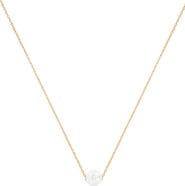 Bearfruit Jewelry Sterling Silver 18k Gold Plated Abby Single Pearl Necklace Dainty Classic