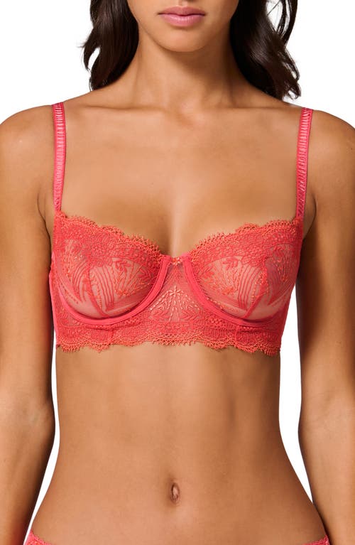 Simone Perele Allure Underwire Balconette Bra in Coralia Red at Nordstrom, Size 38C