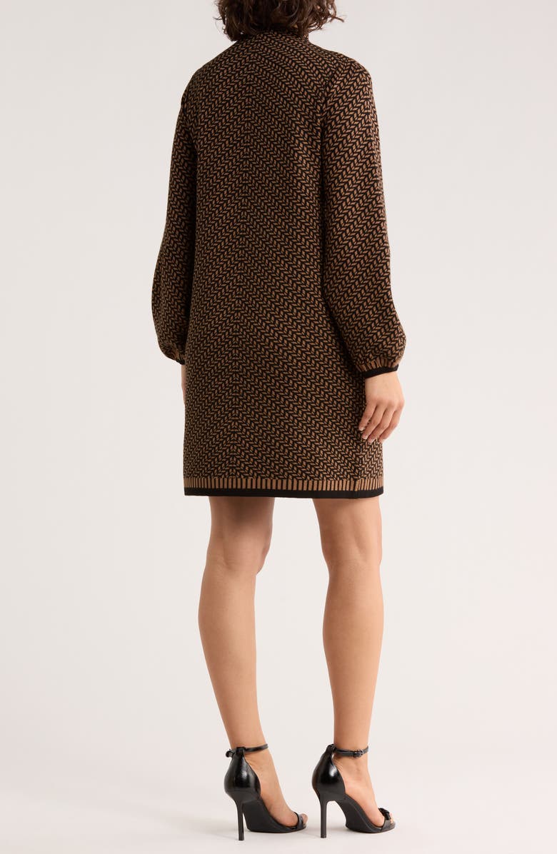 MAX STUDIO Sweater Dress, Alternate, color, Vicuna White/ Black