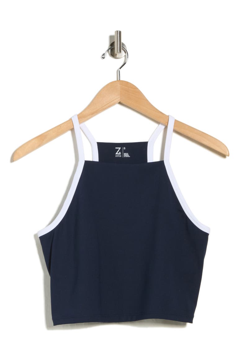 Split Second Racerback Bra Tank, Alternate, color, NAVY SAPPHIRE