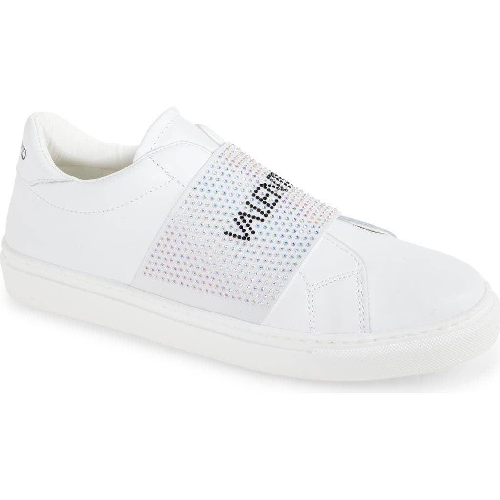 Valentino By Mario Valentino Maya Leather Sneaker In White Boreal