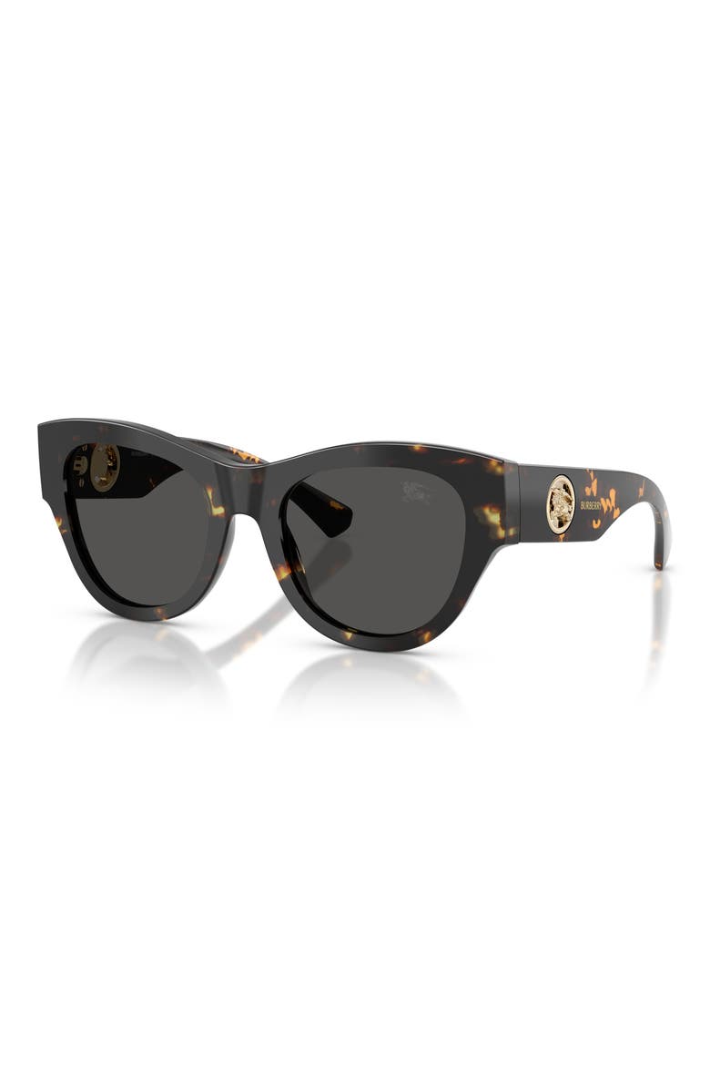 52mm Round Sunglasses, Alternate, color, YELLOW HAVANA / DARK GREY