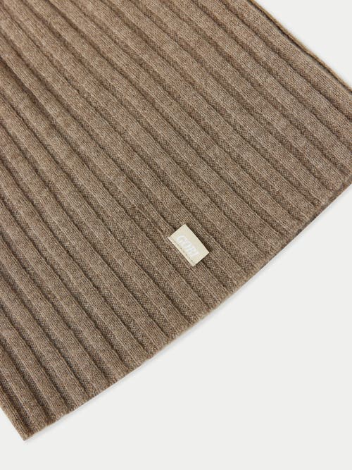 Gobi Mongolian Cashmere Cashmere Rib Knit Hat In Taupe