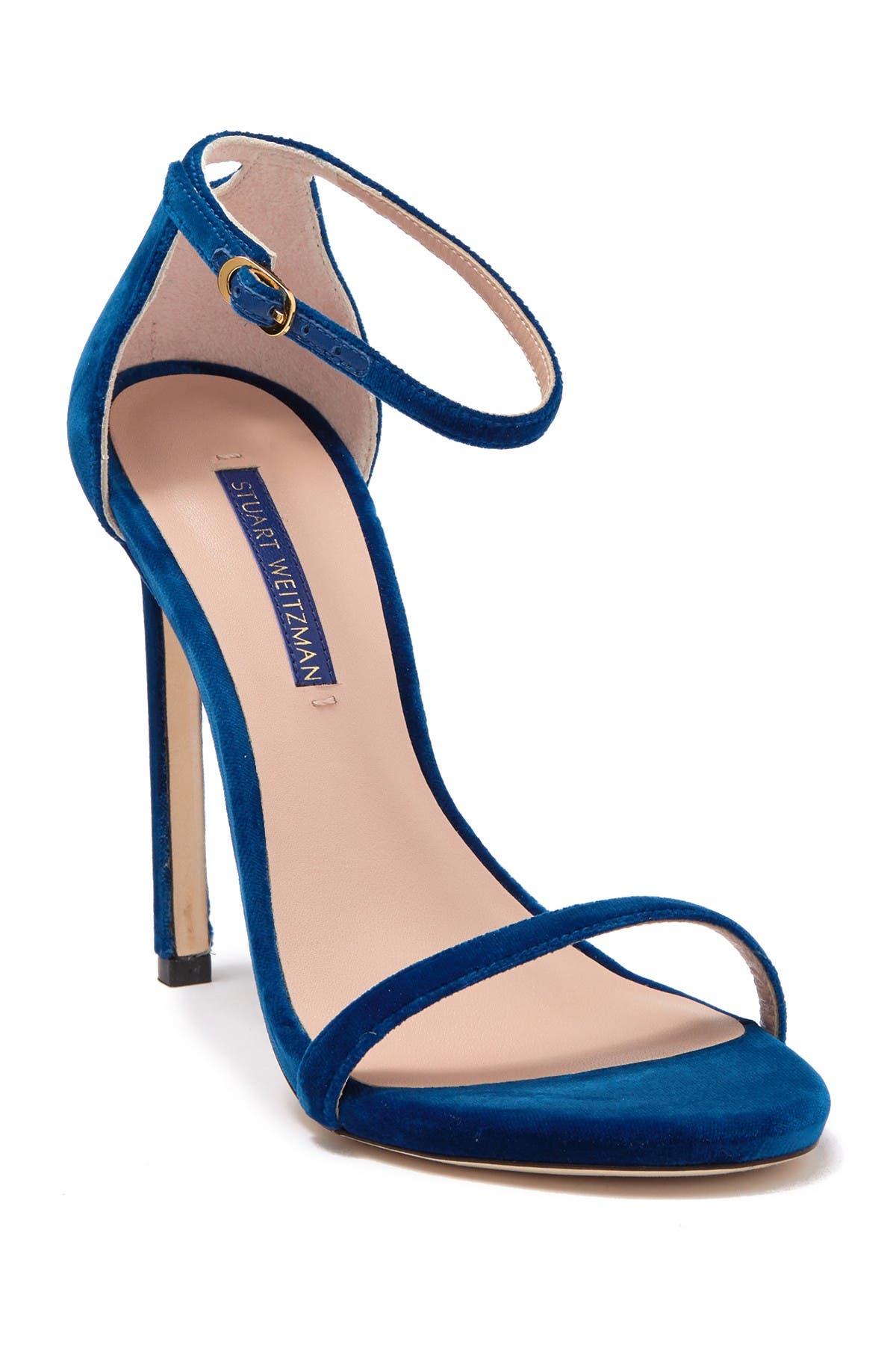 Stuart Weitzman Nudist Stiletto Ankle Strap Sandal, Alternate, color, 