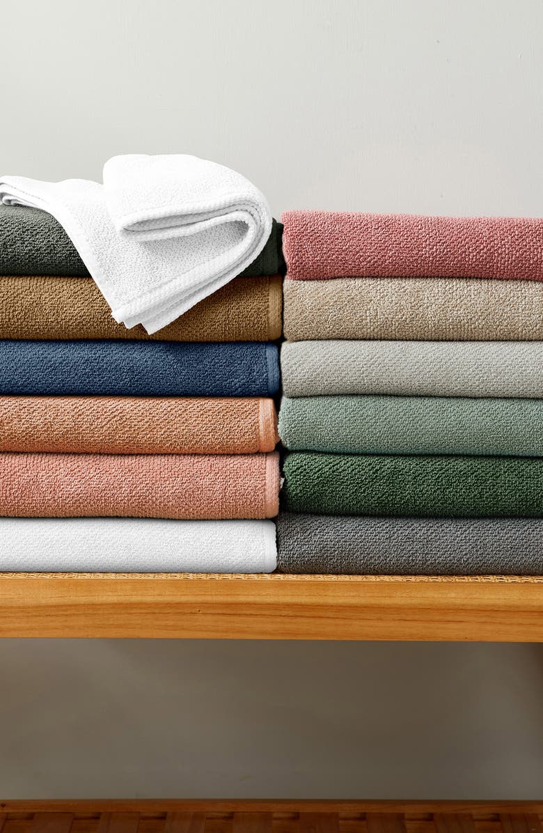 Woven & Weft 2-Pack Cotton Bath Towels, Alternate, color, Forest Green