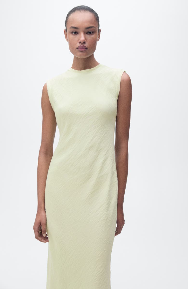 MANGO Crinkle Midi Dress, Alternate, color,