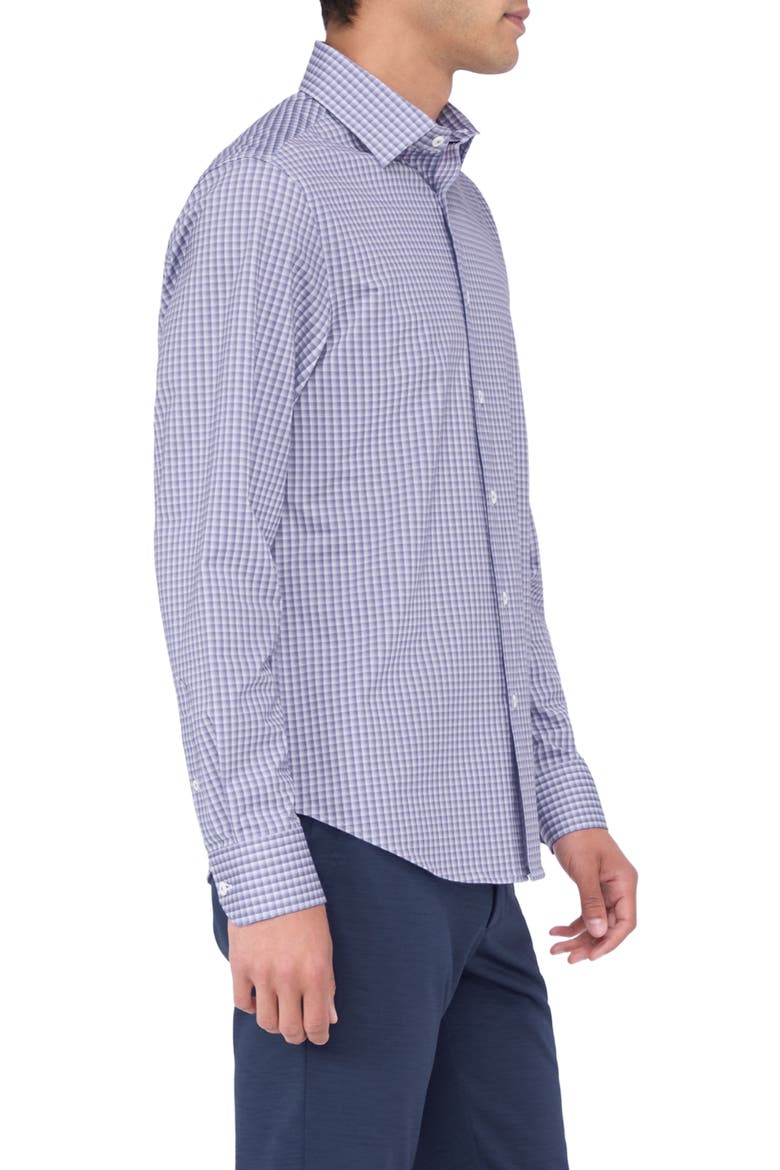 James OoohCotton® Checker Button-Up Shirt, Alternate, color, LILAC