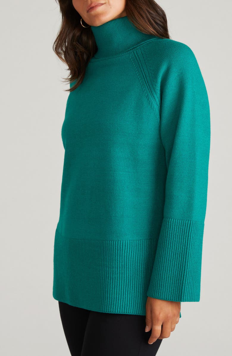Universal Standard Yolanda Turtleneck Sweater, Alternate, color, Green Tourmaline