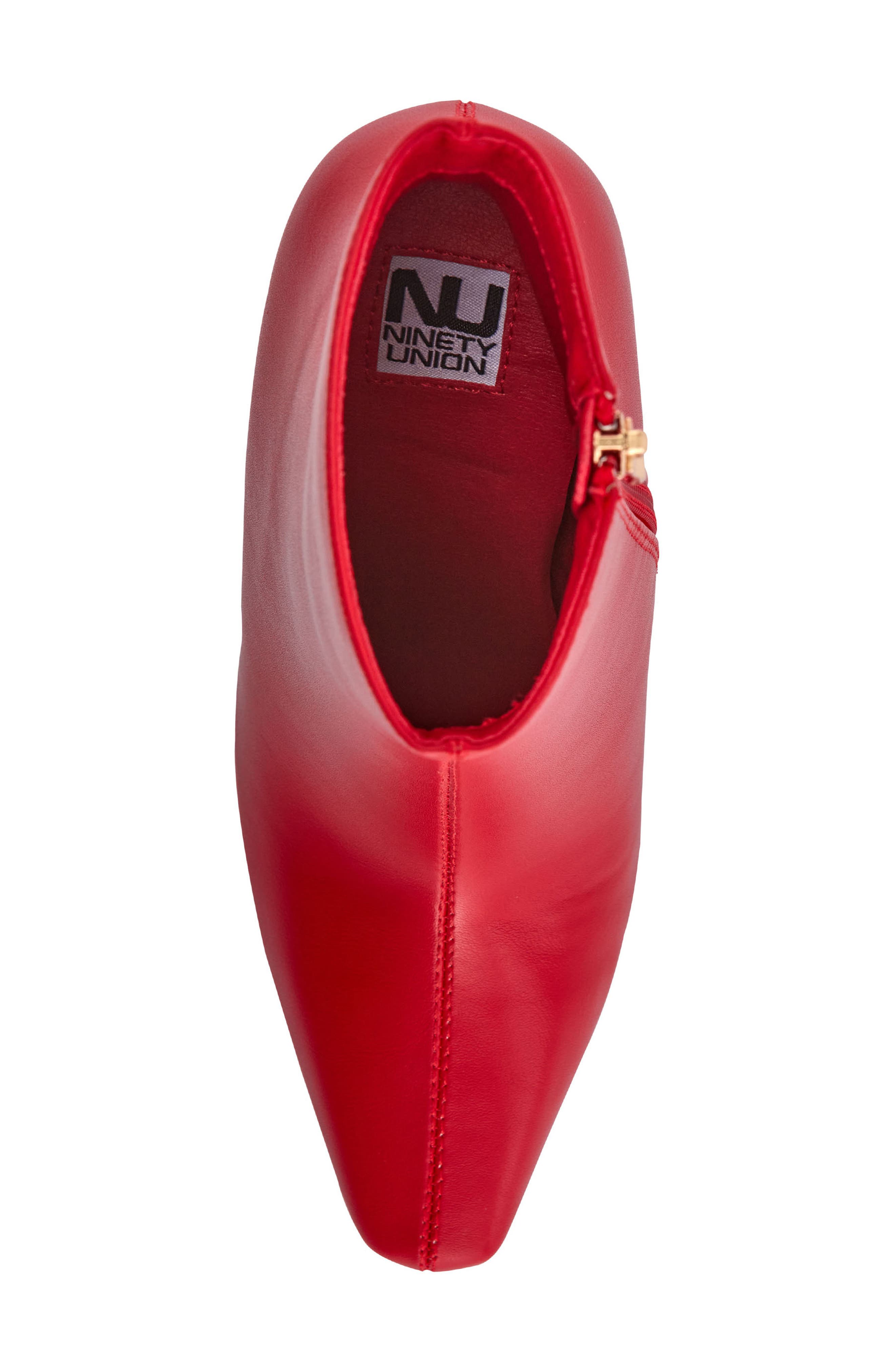 Slinky Coiled Heel Boot, Alternate, color, RED
