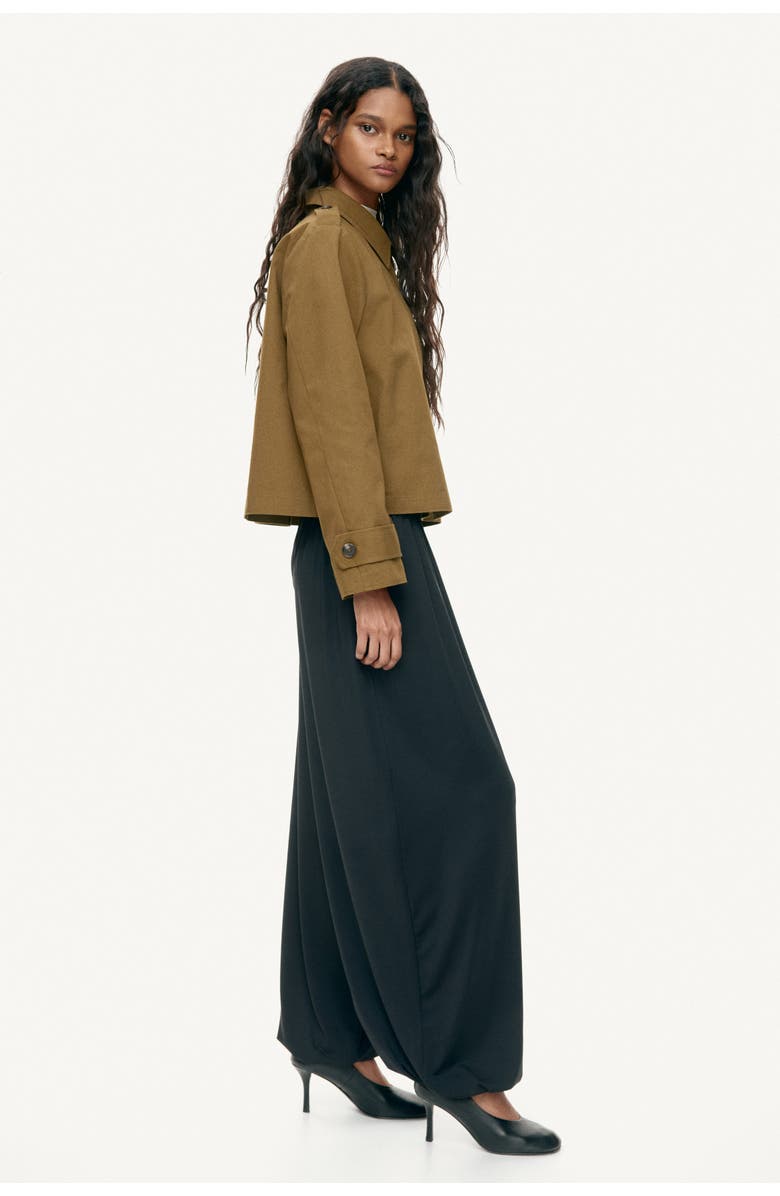 H&M Trench-look cotton jacket, Alternate, color, Dark Khaki Green