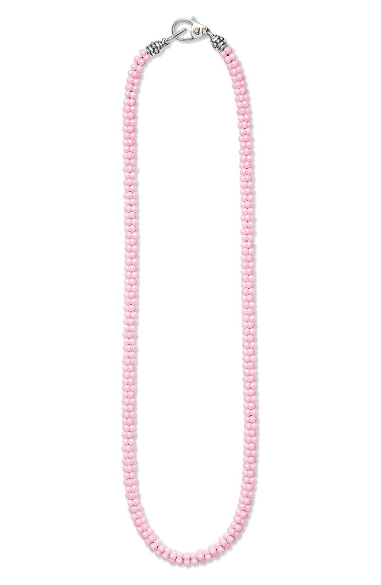 LAGOS Pink Caviar Ceramic Beaded Necklace, Alternate, color, Pink