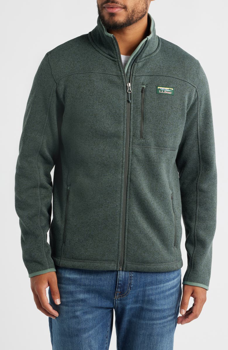L.L.Bean Men's Sweater Fleece Jacket, Alternate, color, Shadow Green