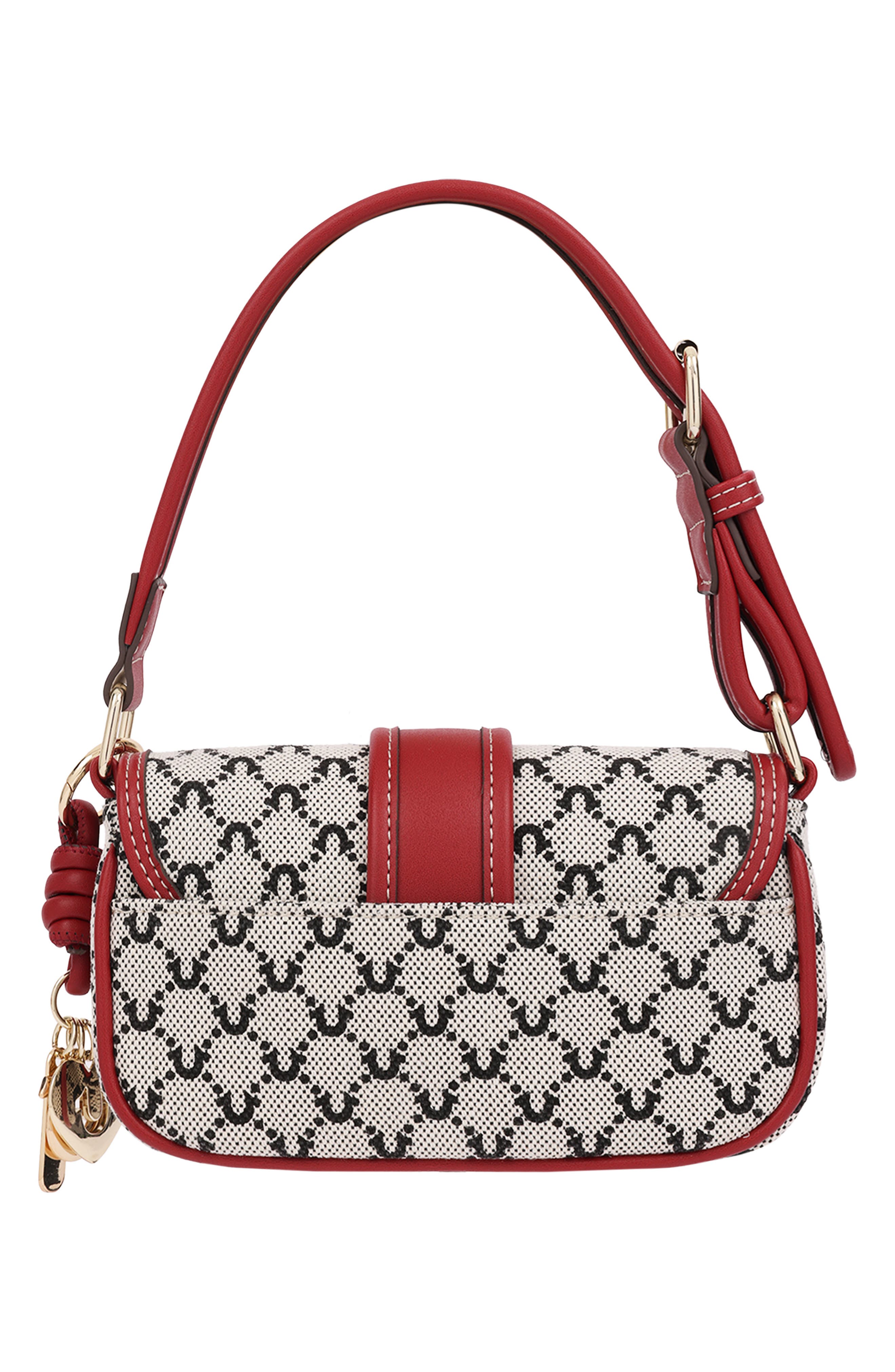 Signature Horseshoe Mini Shoulder Bag, Alternate, color, RED