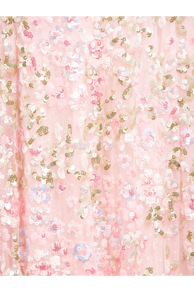 Dream Garland Strapless Gown, Alternate, color, Seashell/Multi