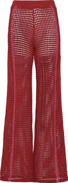 Maaji Flame Coral Novelle Crochet Cover-Up Pants