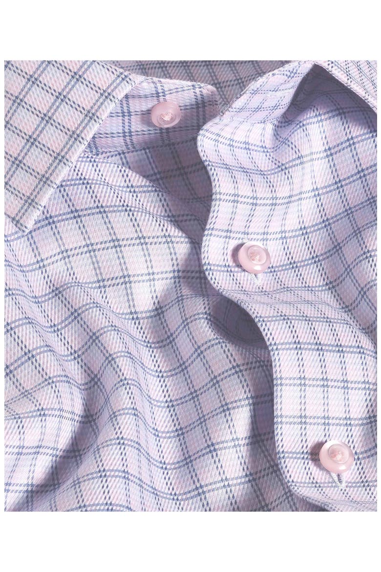 Regular Fit Check Cotton Twill Dress Shirt, Alternate, color, BLUE/ PINK