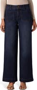 Wit & Wisdom Emma Patch Pocket High Waist Wide Leg Jeans