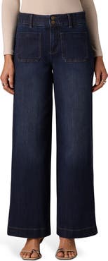 Wit & Wisdom Emma Patch Pocket High Waist Wide Leg Jeans