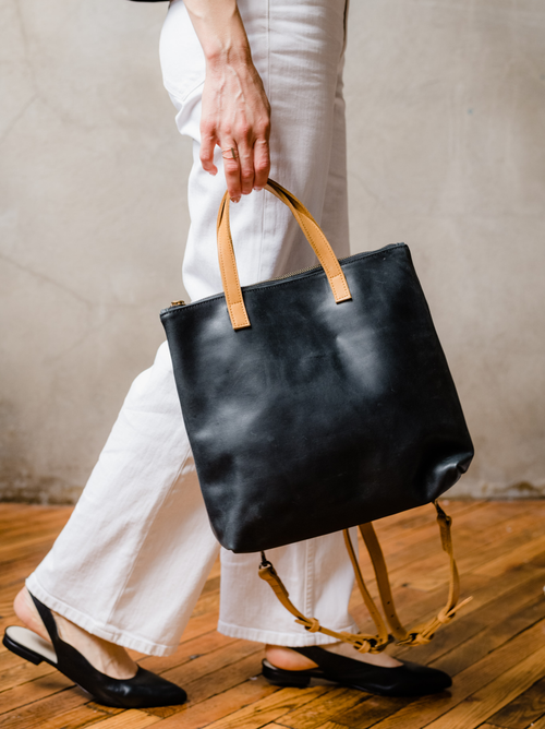 Able Abera Backpack In Black/cognac