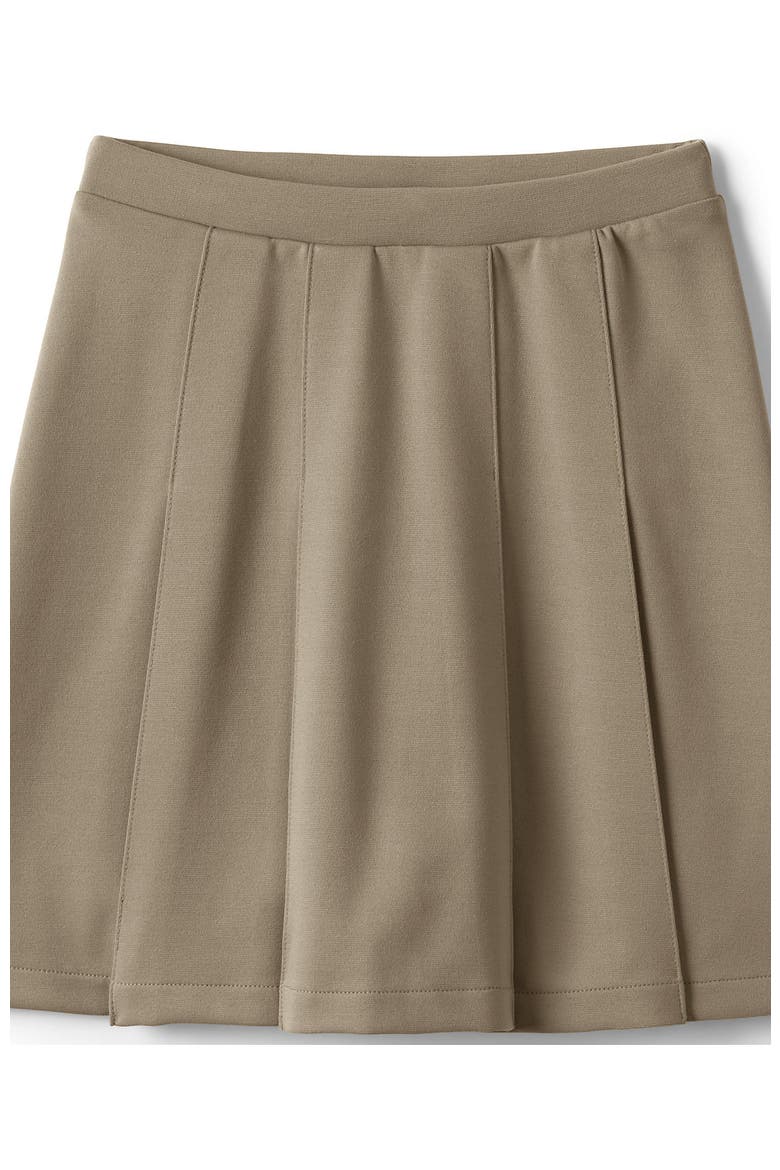 School Uniform Girls Ponte Pleat Skirt, Alternate, color, Khaki